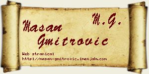 Mašan Gmitrović vizit kartica